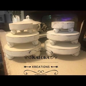 Chunky Farmhouse Pedestal Stands